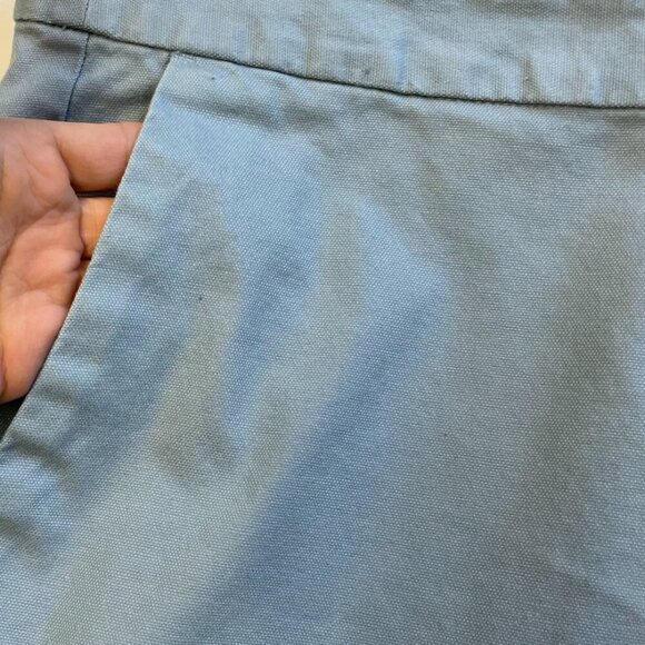 Banana Republic Hampton Fit soft teal blue cropped ankle trouser pants womens 4 - Picture 2 of 7